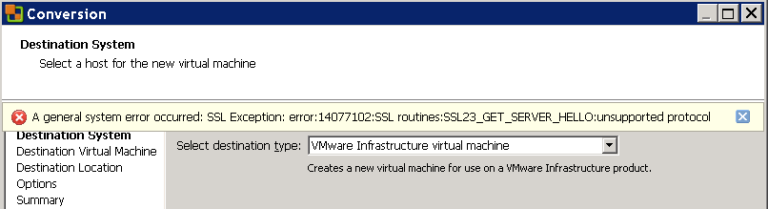 vmware converter could not start service vstor2 programs
