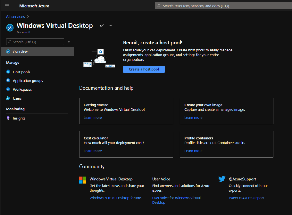 Azure – Windows Virtual Desktop Cloud Only (Partie 2) - TeddyCorp